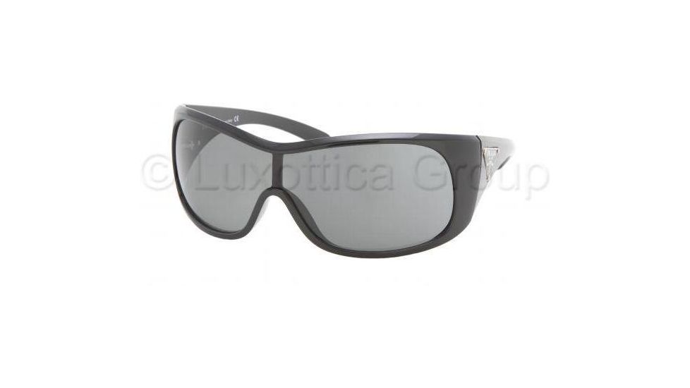 Prada Sunglasses PR14LS 1AB1A1-0132 - Gloss Black Frame, Gray Lenses