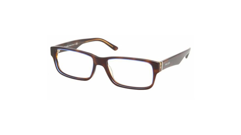 Prada PR 16MV Eyeglasses Styles - Tortoise Denim Frame w/Non-Rx 53 mm Diameter Lenses, ZXH1O1-5316