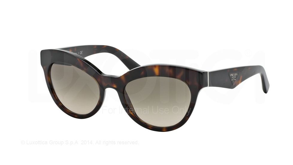 Prada TRIANGLE PR23QS Progressive Prescription Sunglasses PR23QS-2AU3D0-53 - Lens Diameter 53 mm, Frame Color Havana