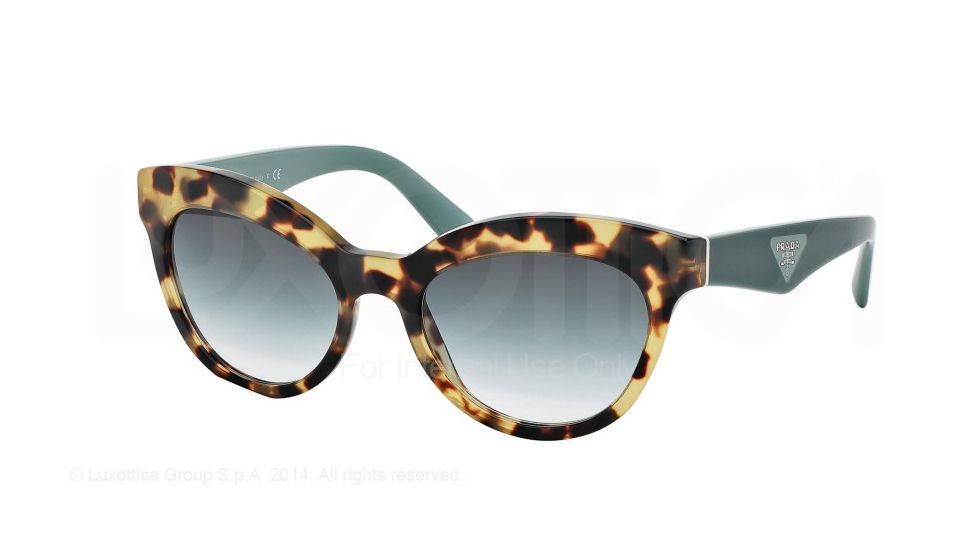 Prada TRIANGLE PR23QS Progressive Prescription Sunglasses PR23QS-7S01E0-53 - Lens Diameter 53 mm, Frame Color Medium Havana