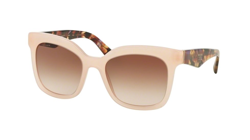 Prada TRIANGLE PR24QS Single Vision Prescription Sunglasses PR24QS-UEW0A6-53 - Lens Diameter 53 mm, Frame Color Opal Pink