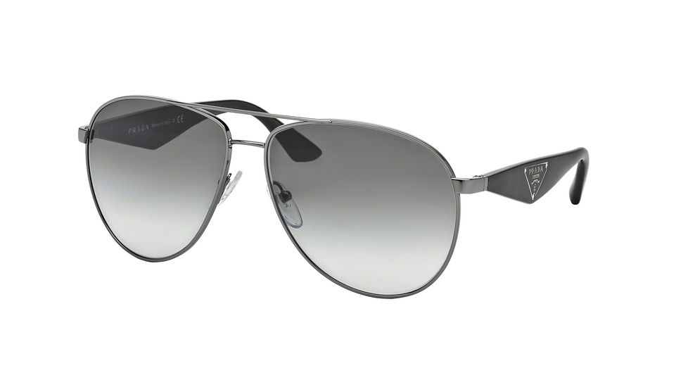 Prada TRIANGLE PR53QS Bifocal Prescription Sunglasses PR53QS-5AV0A7-60 - Lens Diameter 60 mm, Frame Color Gunmetal