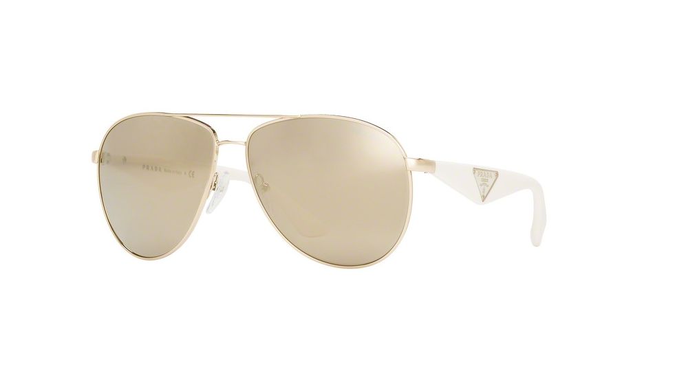 Prada TRIANGLE PR53QS Bifocal Prescription Sunglasses PR53QS-ZVN1C0-60 - Lens Diameter 60 mm, Frame Color Pale Gold