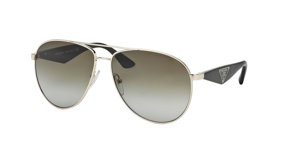 Prada TRIANGLE PR53QS Bifocal Prescription Sunglasses PR53QS-ZVN1X1-60 - Lens Diameter 60 mm, Frame Color Pale Gold