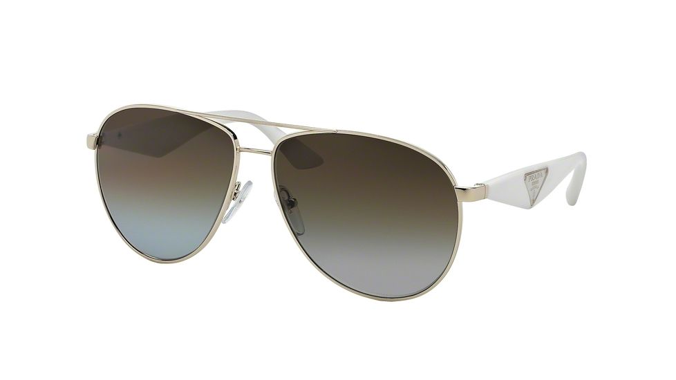 Prada TRIANGLE PR53QS Bifocal Prescription Sunglasses PR53QS-ZVN6E1-60 - Lens Diameter 60 mm, Frame Color Oro Pallido