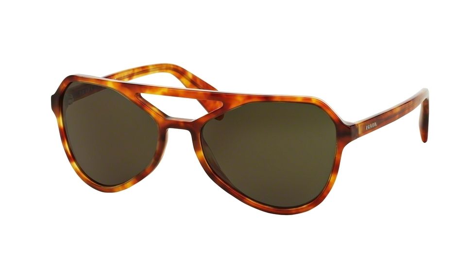 Prada TYPE PR22RS Progressive Prescription Sunglasses PR22RS-4BW4J1-58 - Lens Diameter 58 mm, Frame Color Light Havana