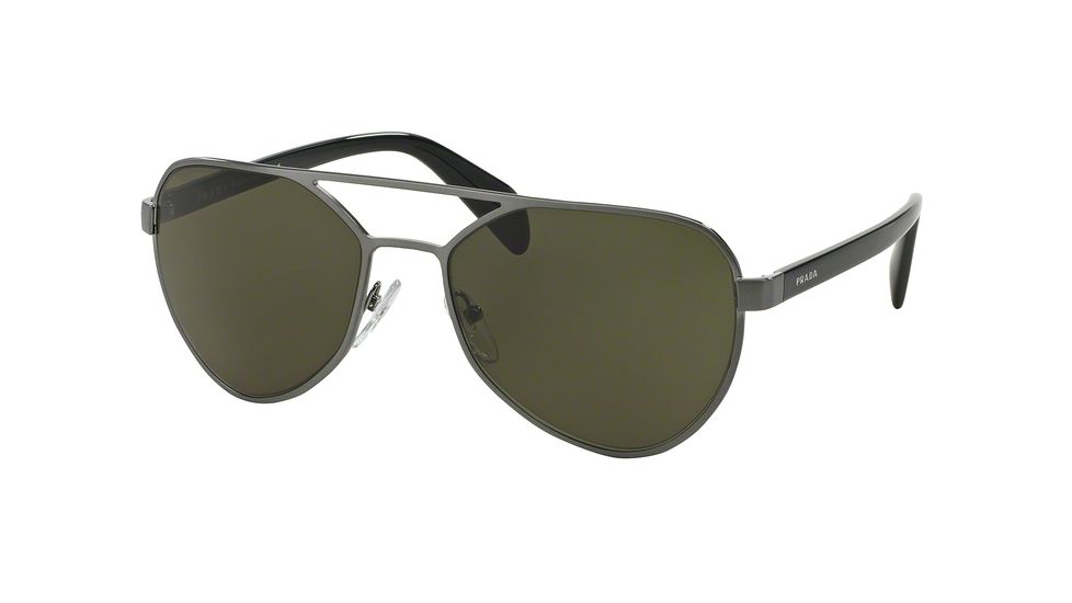 Prada TYPE PR55RS Progressive Prescription Sunglasses PR55RS-75S4J1-58 - Lens Diameter 58 mm, Frame Color Brushed Gunmetal