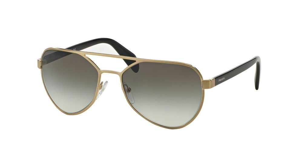 Prada TYPE PR55RS Progressive Prescription Sunglasses PR55RS-MA10A7-58 - Lens Diameter 58 mm, Frame Color Brushed Pale Gold