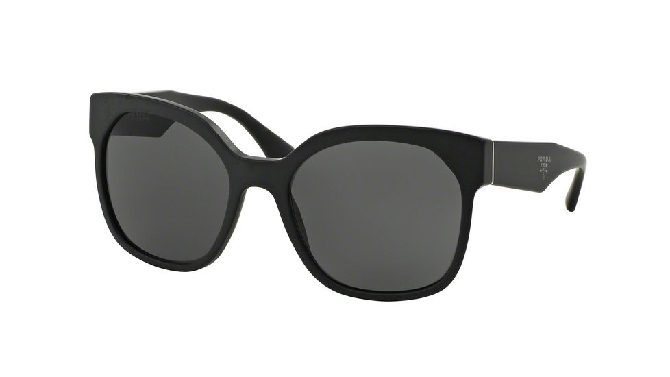 Prada VOICE PR10RS Single Vision Prescription Sunglasses PR10RS-1BO1A1-57 - Lens Diameter 57 mm, Frame Color Matte Black