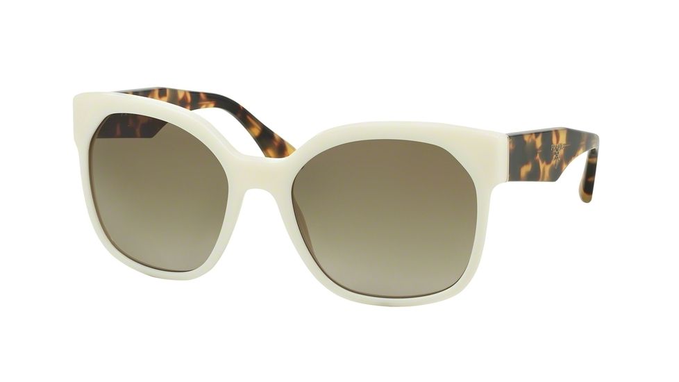 Prada VOICE PR10RS Single Vision Prescription Sunglasses PR10RS-7S31X1-57 - Lens Diameter 57 mm, Frame Color Ivory