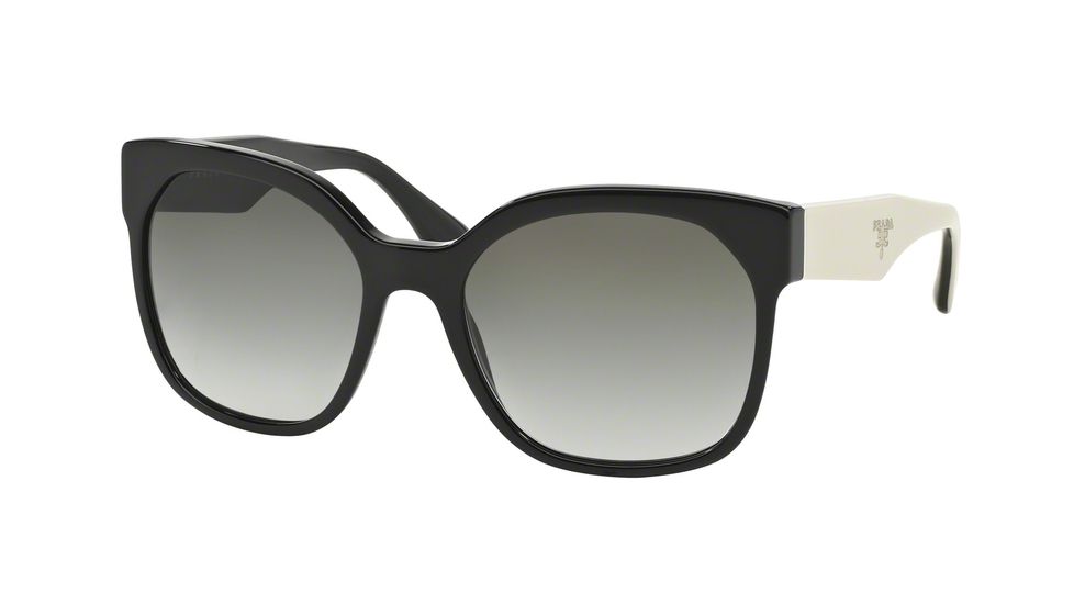Prada VOICE PR10RS Single Vision Prescription Sunglasses PR10RS-TKF0A7-57 - Lens Diameter 57 mm, Frame Color Black