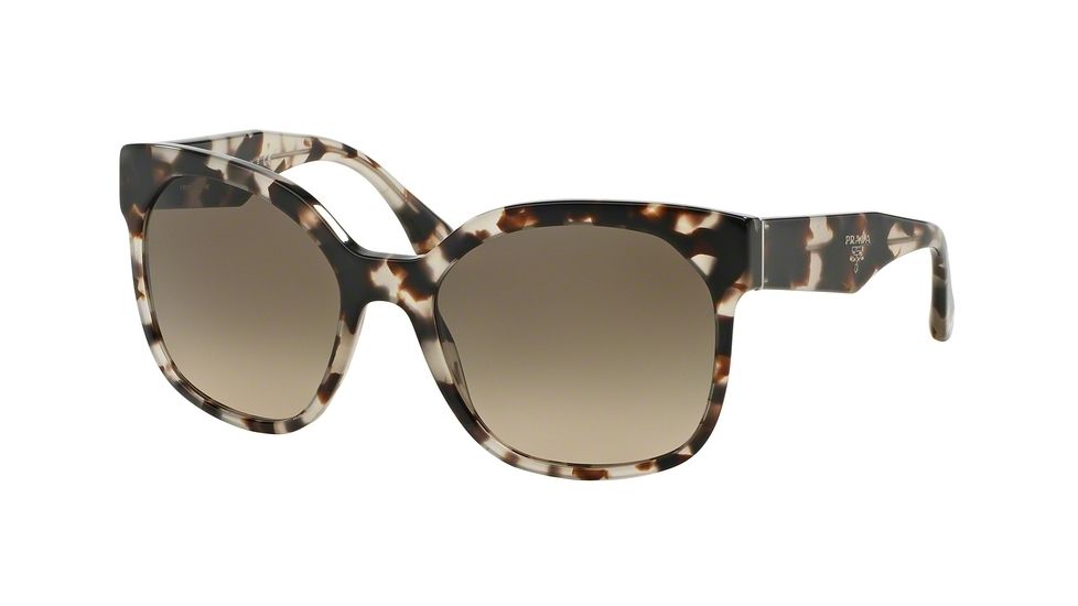 Prada VOICE PR10RS Single Vision Prescription Sunglasses PR10RS-UAO3D0-57 - Lens Diameter 57 mm, Frame Color Spotted Opal Brown