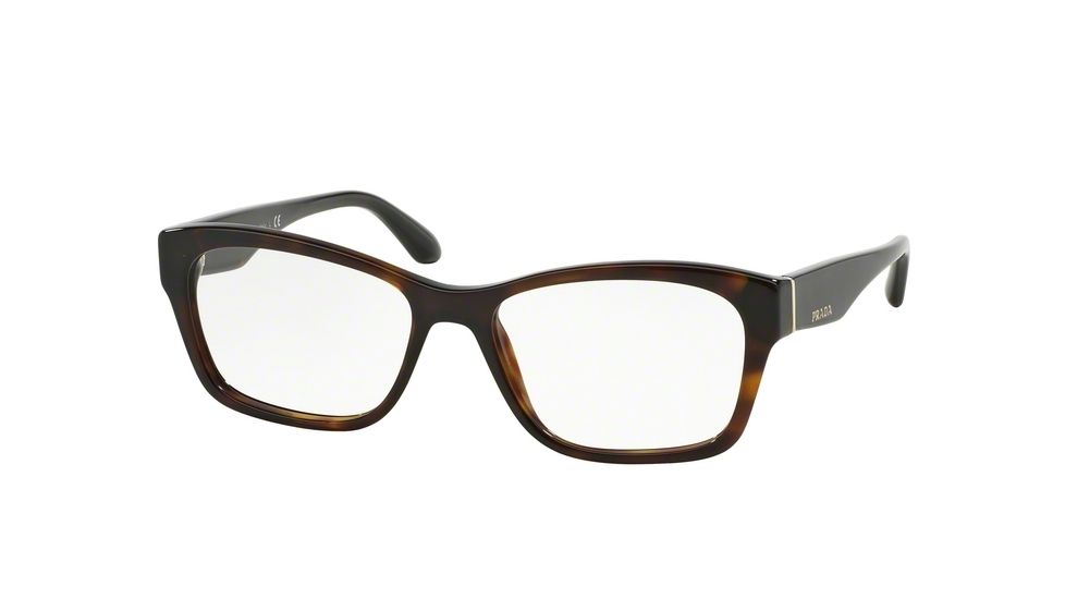 Prada VOICE PR24RV Progressive Prescription Eyeglasses 2AU1O1-52 - Havana Frame