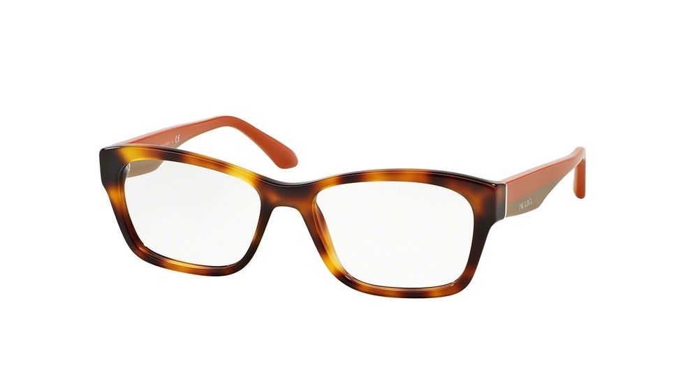 Prada VOICE PR24RV Progressive Prescription Eyeglasses TKR1O1-52 - Havana Frame