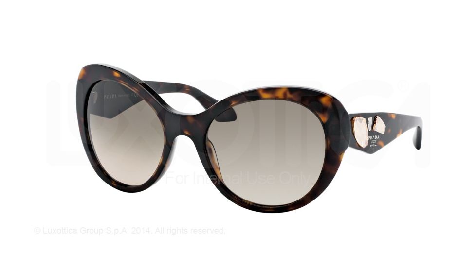 Prada VOICE PR26QS Bifocal Prescription Sunglasses PR26QS-2AU3D0-56 - Lens Diameter 56 mm, Frame Color Havana