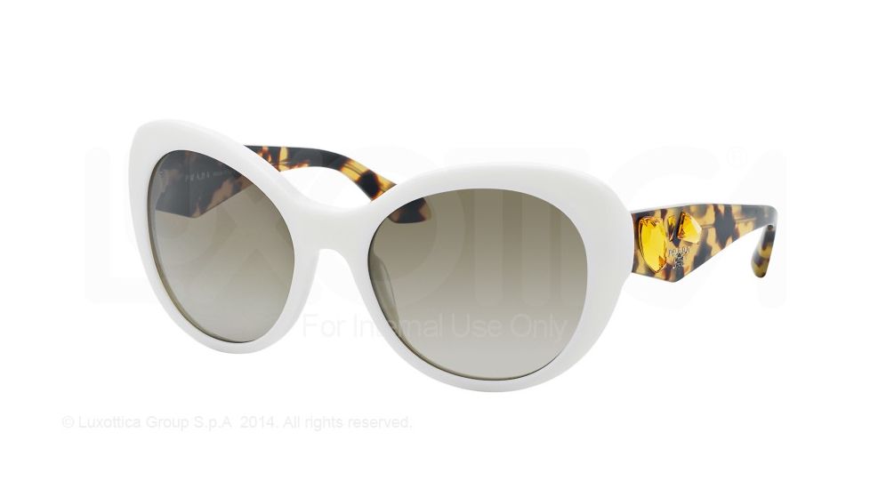 Prada VOICE PR26QS Bifocal Prescription Sunglasses PR26QS-7S31X1-56 - Lens Diameter 56 mm, Frame Color Ivory