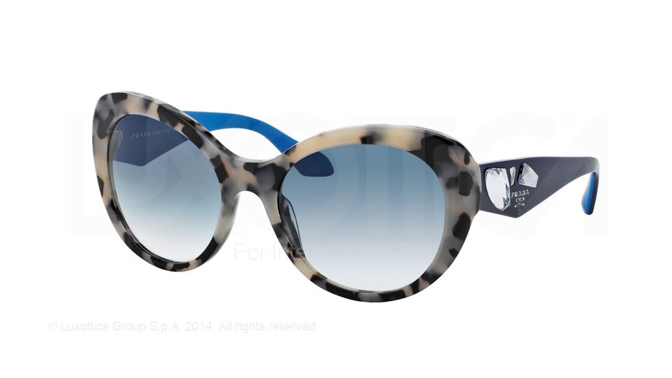 Prada VOICE PR26QS Bifocal Prescription Sunglasses PR26QS-KAD3B2-56 - Lens Diameter 56 mm, Frame Color White Havana