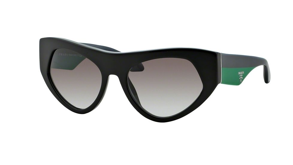 Prada VOICE PR27QS Single Vision Prescription Sunglasses PR27QS-TFX0A7-56 - Lens Diameter 56 mm, Frame Color Black