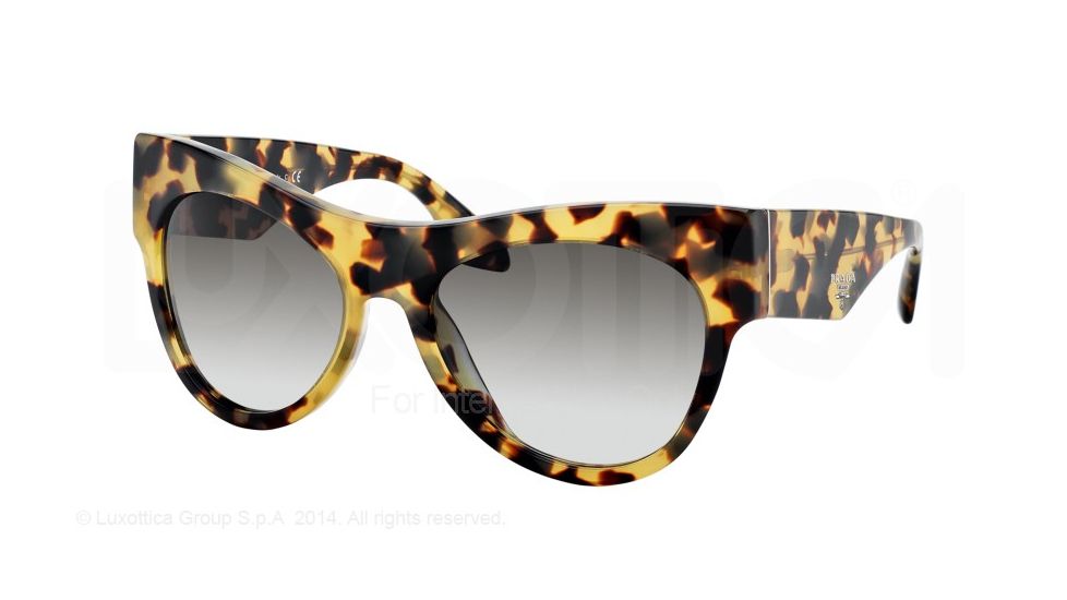 Prada VOICE PR28QS Single Vision Prescription Sunglasses PR28QS-7S00A7-56 - Lens Diameter 56 mm, Frame Color Havana