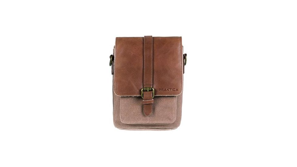 Praktica Heritage Leather Binocular Shoulder Bag, Brown/Tan PRA189