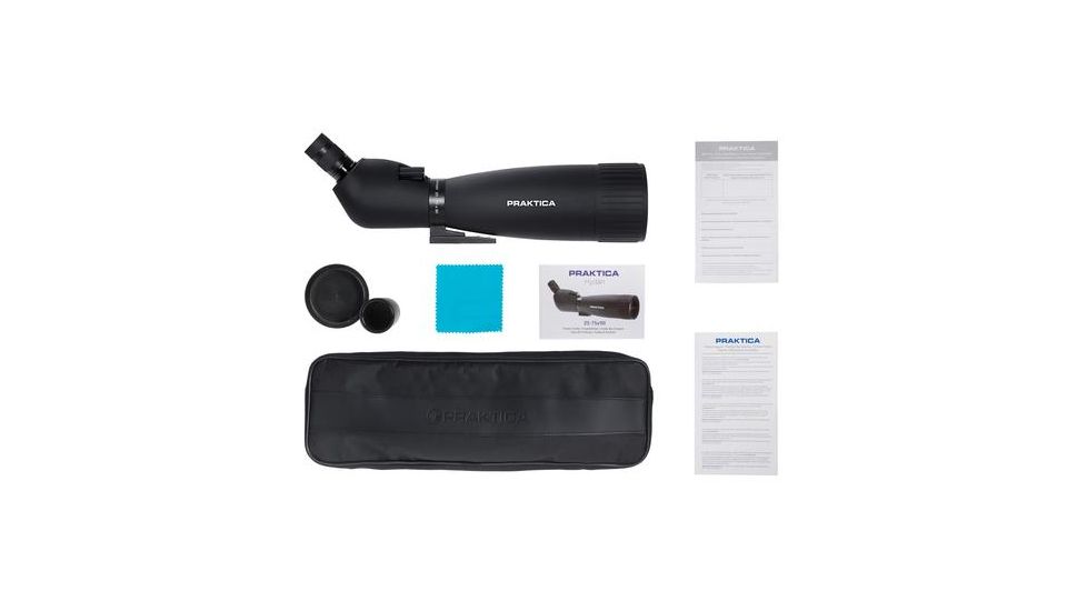 Praktica Hydan 25-75x90mm Angled Spotting Scope, Black PRA084