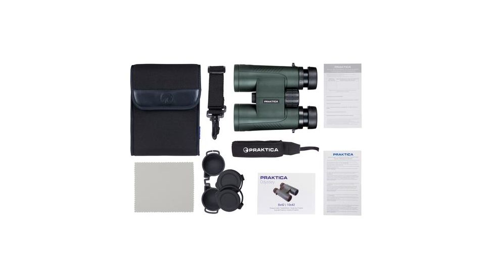 Praktica Odyssey 8x42 Binoculars, Green PRA140