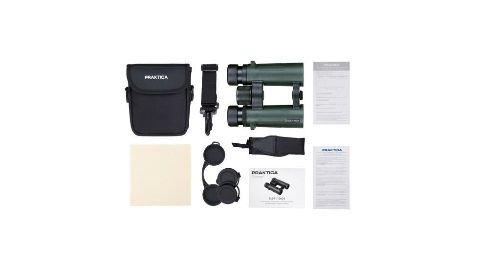 Praktica Pioneer 8x34 Binoculars, Green PRA127