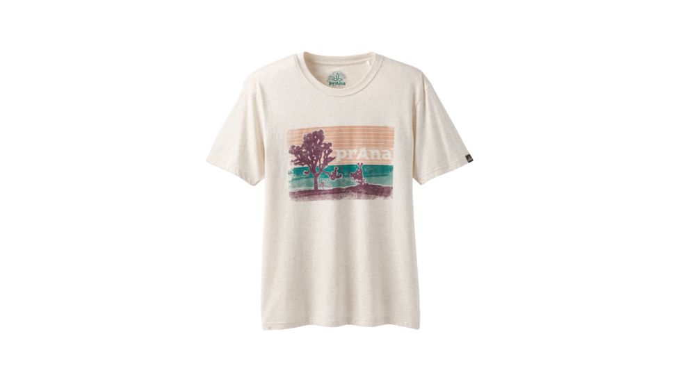 prAna Aggler Everyday T-Shirt - Mens, Weathered Beige Heather, Large, M13181433-WGHT-L