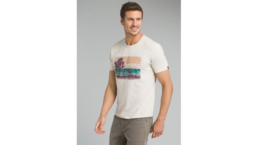 prAna Aggler Everyday T-Shirt - Men's, Weathered Beige Heather, Large, M13181433-WGHT-L