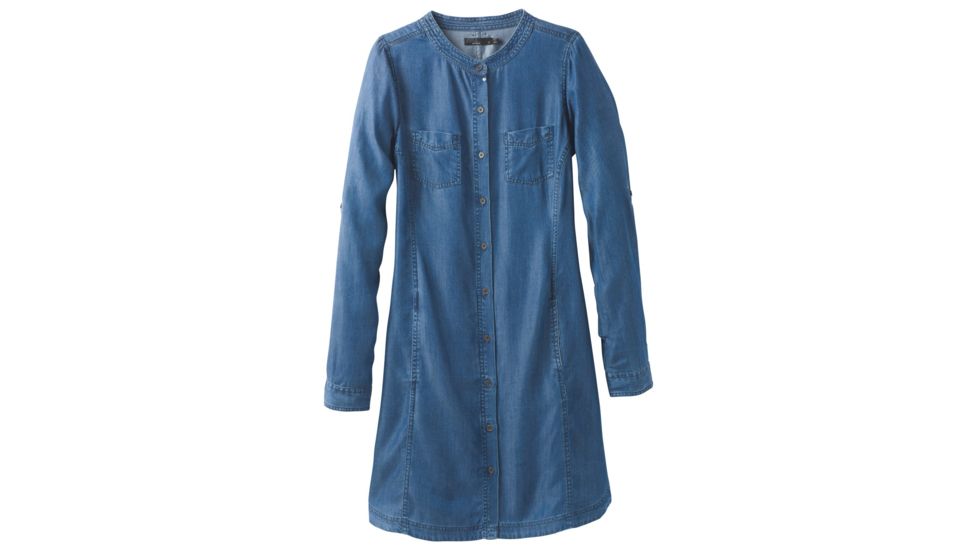 prAna Aliki Shirt Dress Womens, Antique Blue, Small, W31180402-ANBL-S