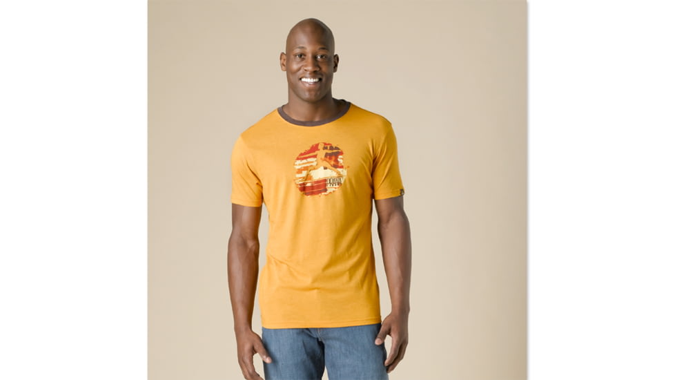 prAna Aura Heather T - Men's-Small-Curry