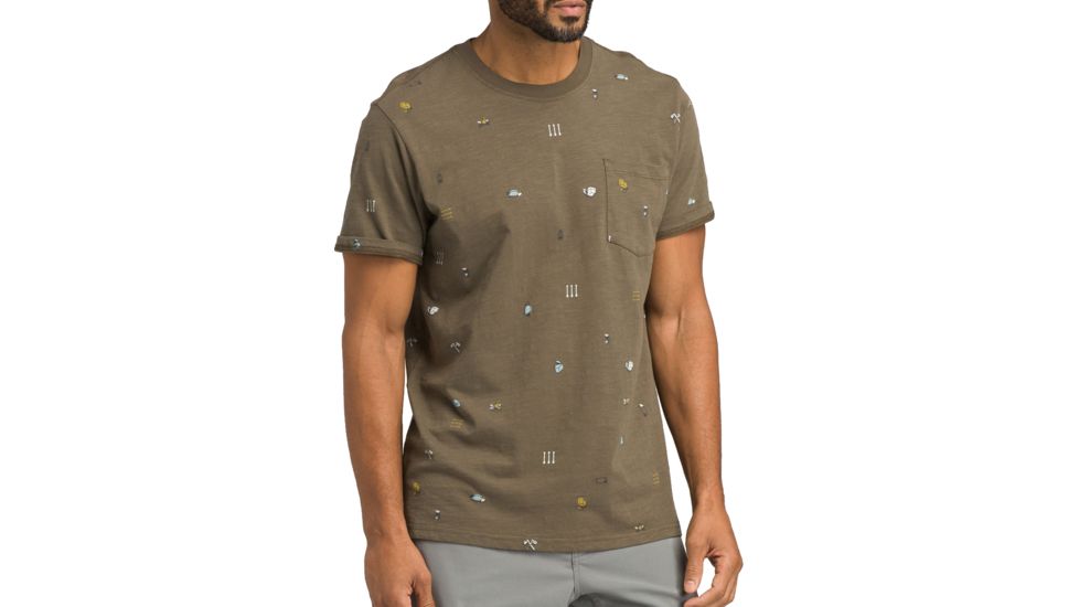prAna Auxi Crew - Slim - Mens, Slate Green, XLarge, M11191489 -023-XL