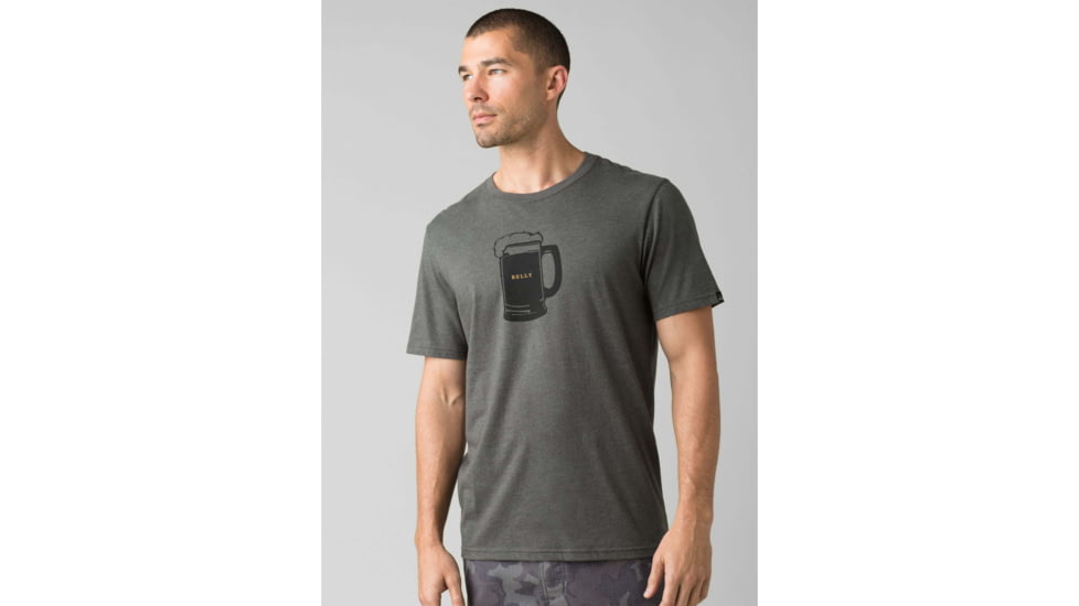 prAna Beer Belly Journeyman T-Shirt - Mens, Charcoal Heather, Medium, M11202507-CCHT-M