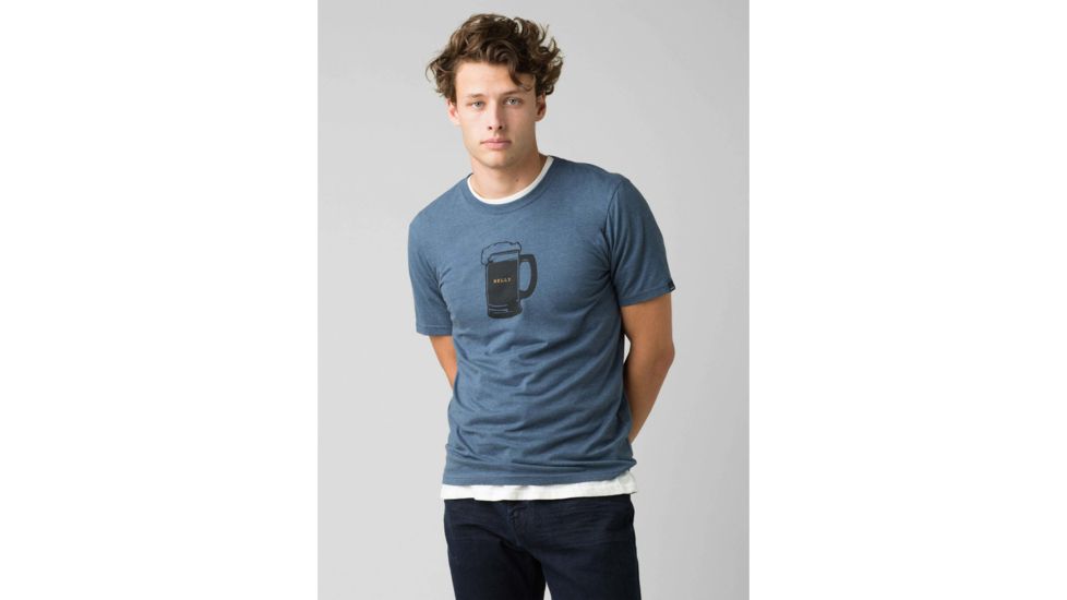 prAna Beer Belly Journeyman T-Shirt - Mens, Denim Heather, Medium, M11202507-DEHT-M