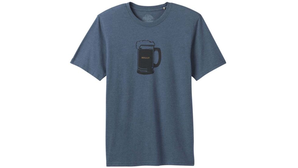 prAna Beer Belly Journeyman T-Shirt - Mens, Denim Heather, Medium, M11202507-DEHT-M