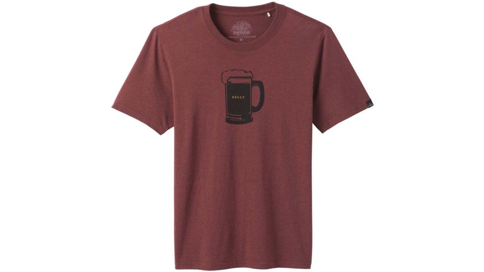 prAna Beer Belly Journeyman T-Shirt - Mens, Maple Heather, Large, M11202507-MPHT-L