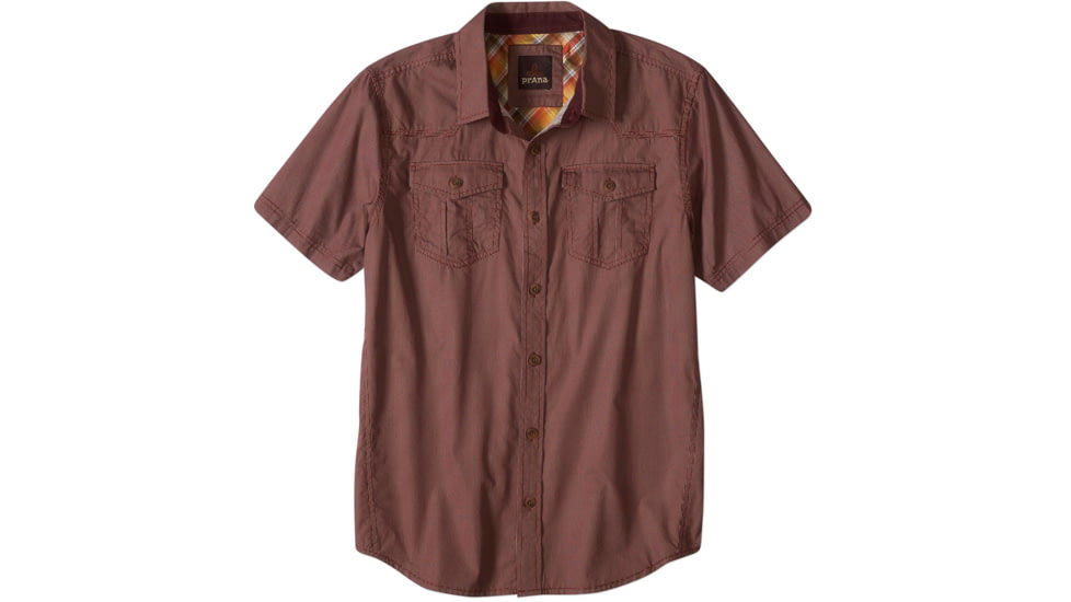 prAna Borla Short Sleeve Shirt - Men's-Raisin-Medium