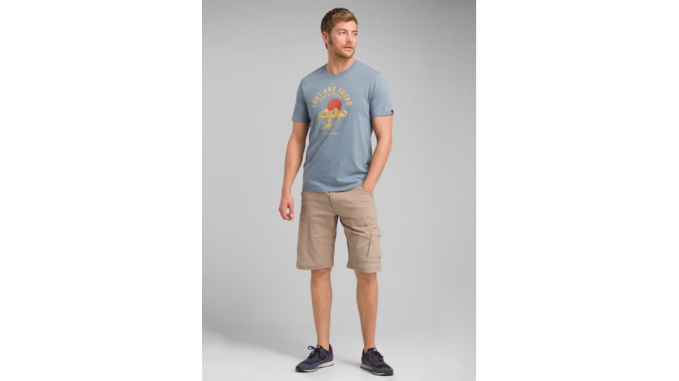 prAna Bradhaw T-Shirt - Mens, Blue Note Heather, Small, M13190644-BNHT-S