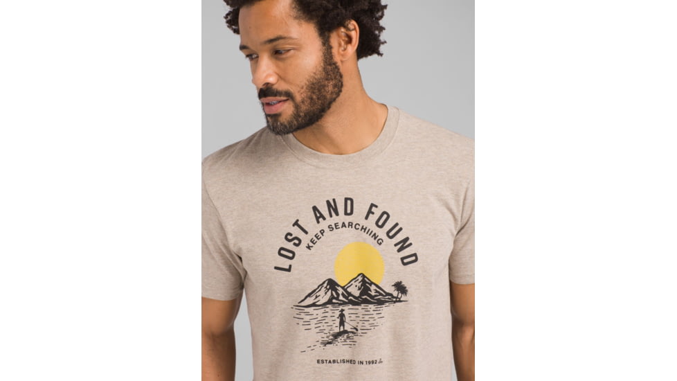 prAna Bradhaw T-Shirt - Mens, Dark Khaki Heather, Medium, M13190644-DKHT-M