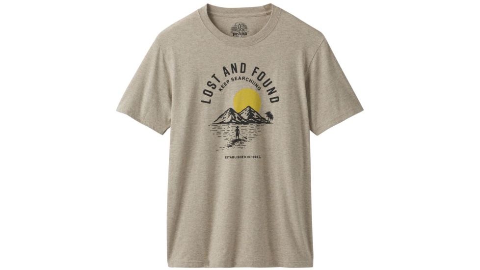 prAna Bradhaw T-Shirt - Mens, Dark Khaki Heather, Medium, M13190644-DKHT-M