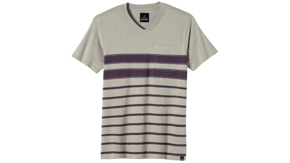 prAna Breyson V-Neck T-Shirt - Men's-Dark Eggplant-X-Large