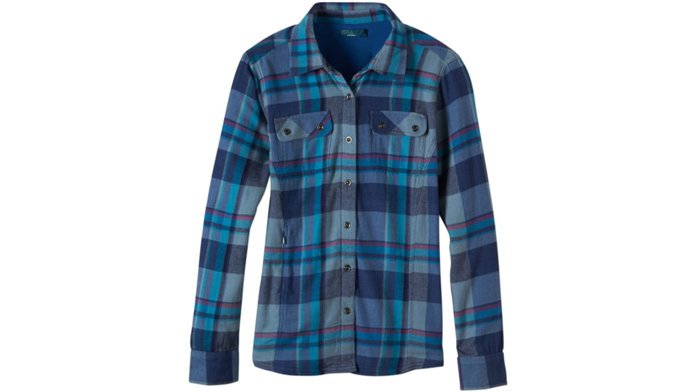 prAna Bridget Lined Shirt - Women's-Vintage Cobalt-Large