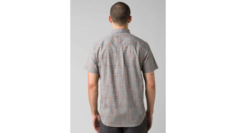 prAna Broderick Slim Fit Shirt - Mens, Gravel Tile, Medium, M11191533-GATI-M