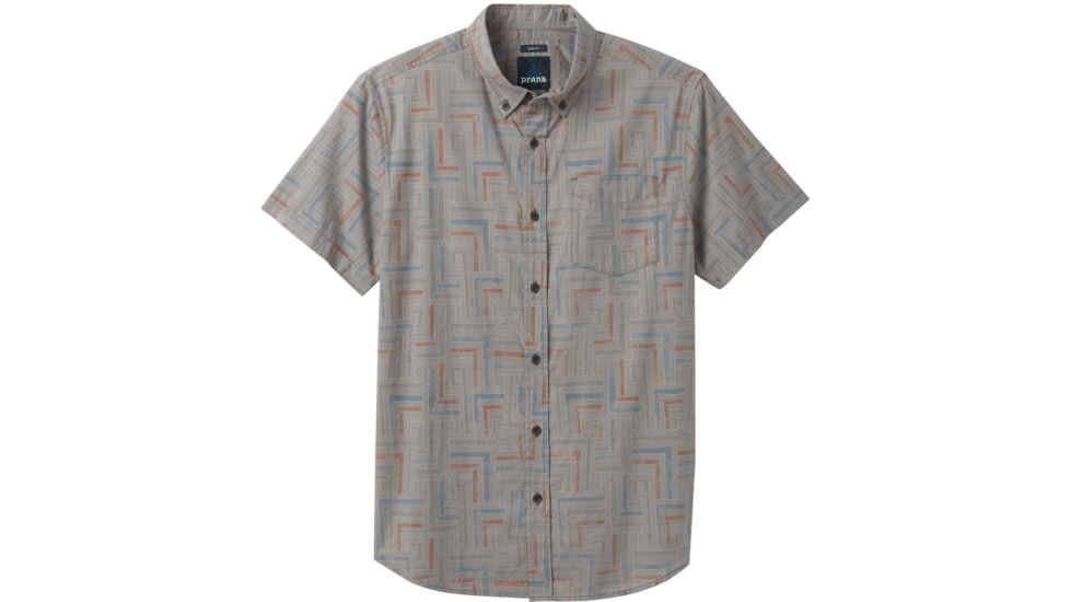 prAna Broderick Slim Fit Shirt - Mens, Gravel Tile, Medium, M11191533-GATI-M