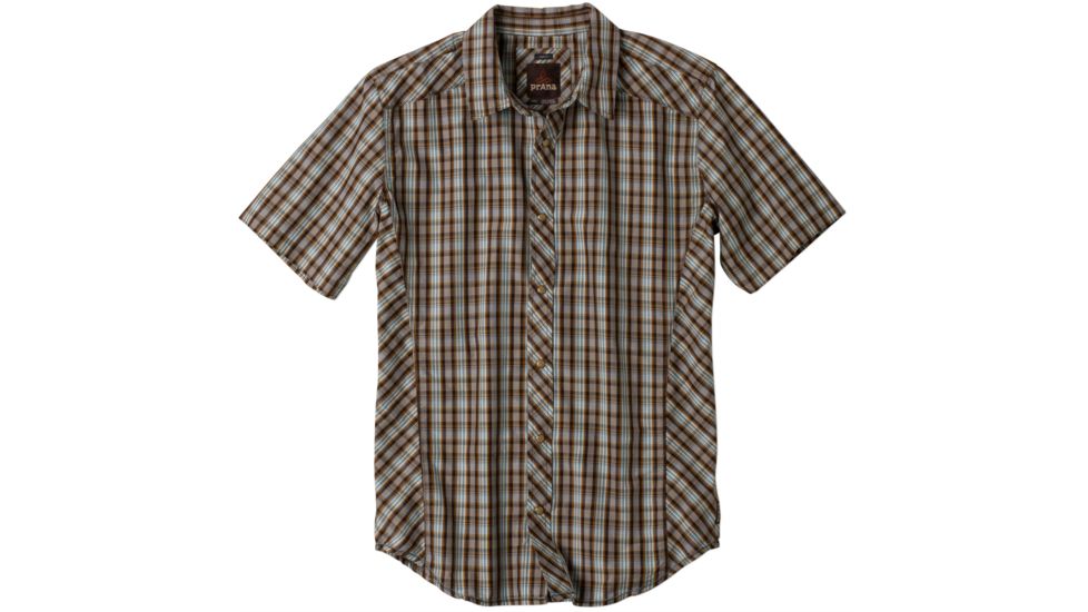 Bryant Short Sleeve Shirt - Mens -Brown-X-Small