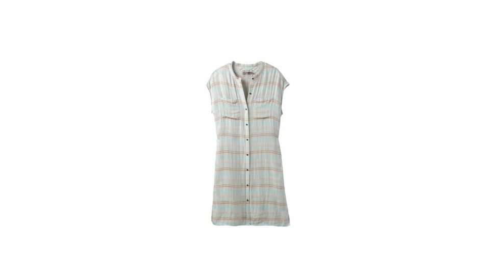 prAna Buenos Dias Dress, Iced Aqua, Medium, W31190758 -059-M