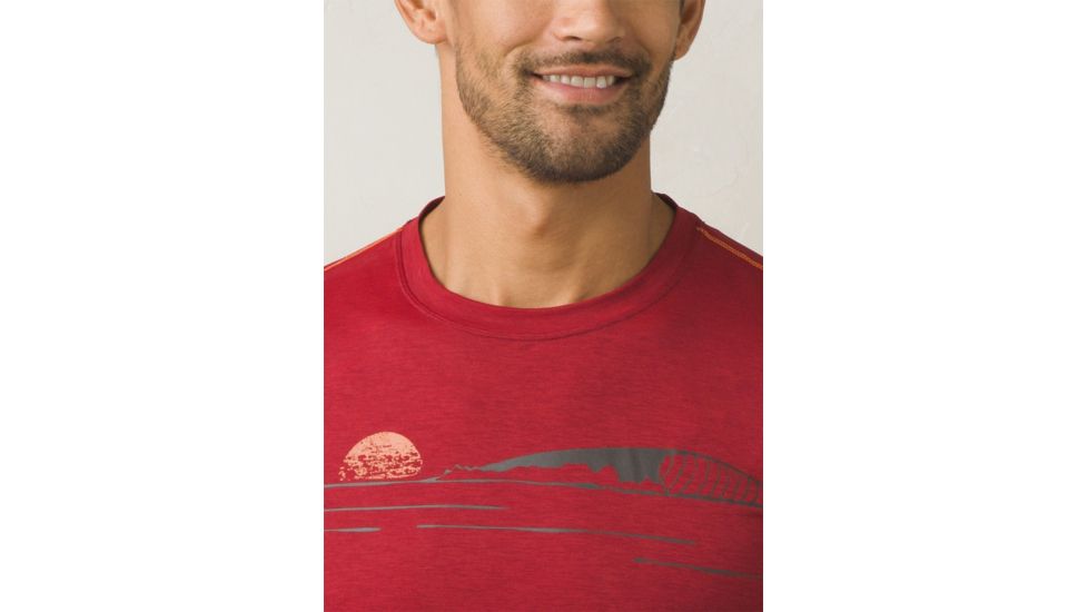Prana Calder Short Sleeve Mens, Crimson, Small, M1CALS116-CRI-S
