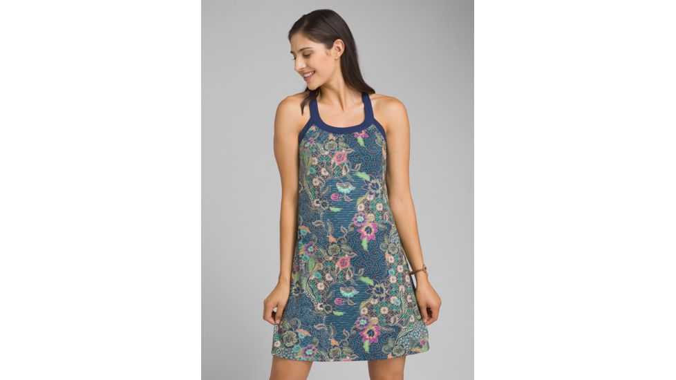 prAna Cantine Dress - Womens, Blue Anchor Kona, Small, W31180358 -476-S