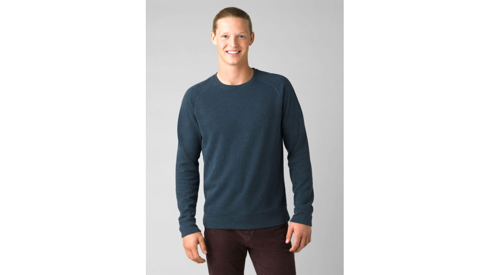 prAna Cardiff Fleece Crew - Men's, Extra Large, Dark Sky Heather, 1967981-400-ST-XL