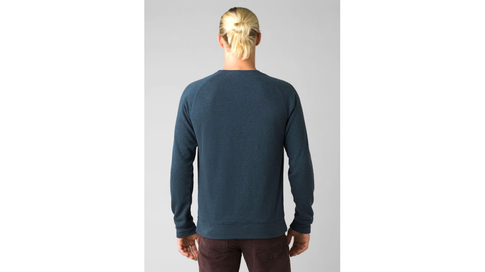 prAna Cardiff Fleece Crew - Men's, Extra Large, Dark Sky Heather, 1967981-400-ST-XL